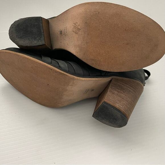 Free People hybrid strappy distressed booties dark grey size 38/8us - Picture 10 of 13
